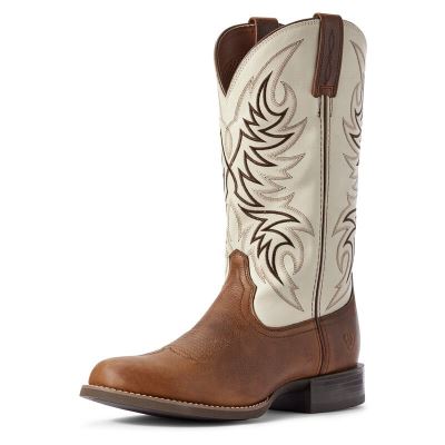 Ariat Sport Horseman Kahverengi / Krema Western Csizma Erkek (29848-864)